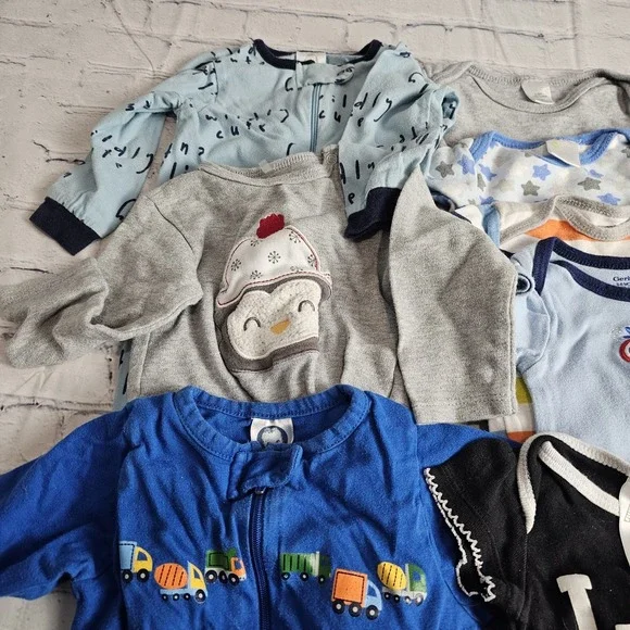3-6 Month Baby Boy Clothing (Lot Of 14) Pants Tops Bottoms - Picture 3 of 7